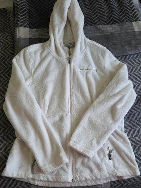 Free Country Ivory White Hooded Fleece Jacket